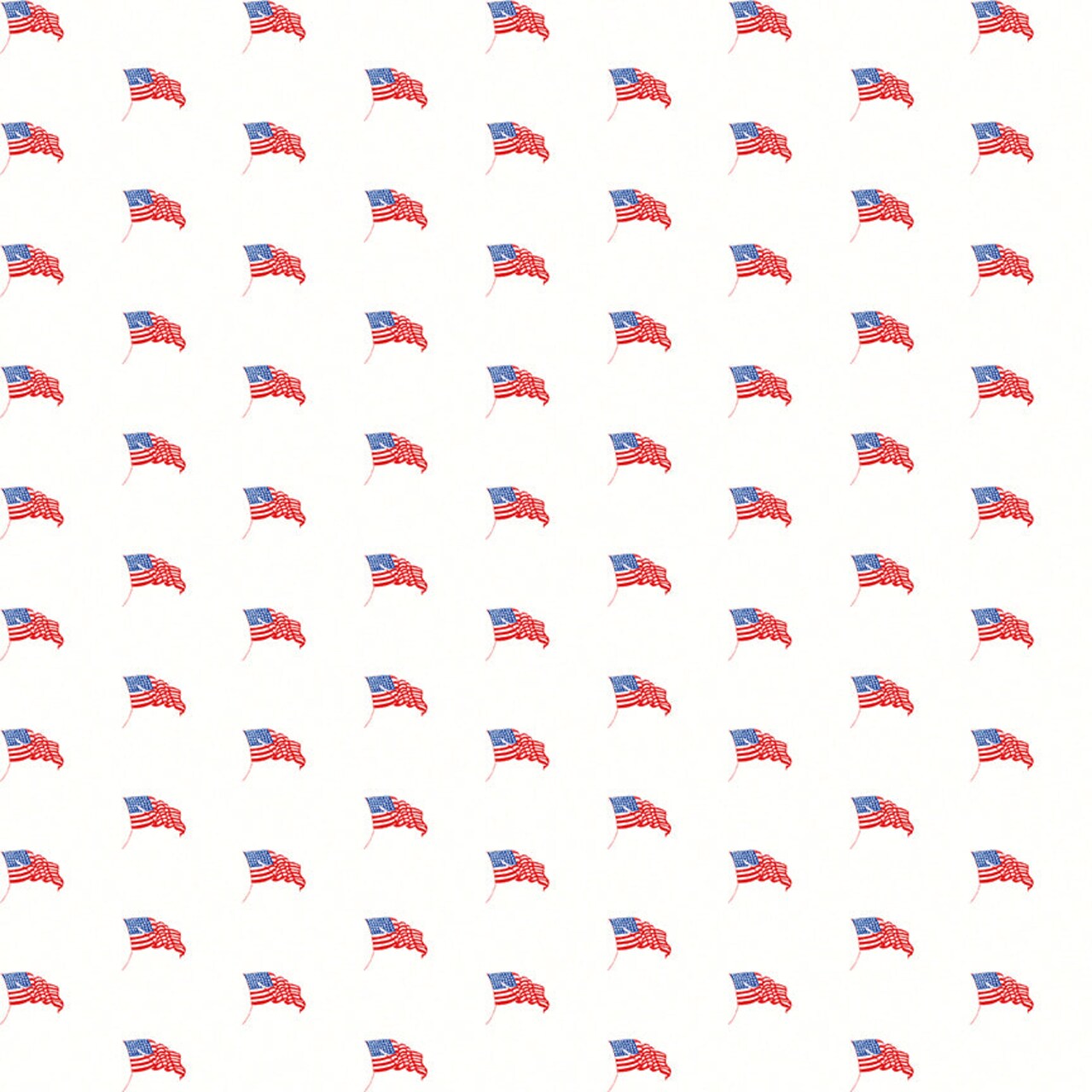 Fabric Riley Blake White USA Flags Sew America by the Quarter Yard C17353-WHITE